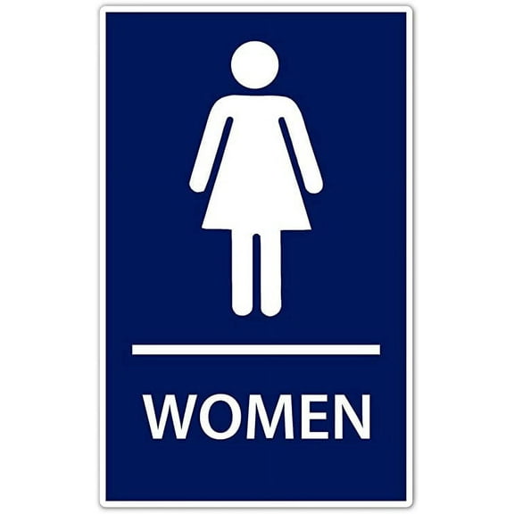 Women Restroom Sign Vinyl Decal Bumper Sticker