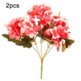 thumbnail image 1 of Simulación de hortensias de tela de Bonquet, adorno floral artificial, decoración de flores para sala de bodas 2 piezas Yuarrent HA8016-00B, 1 of 6