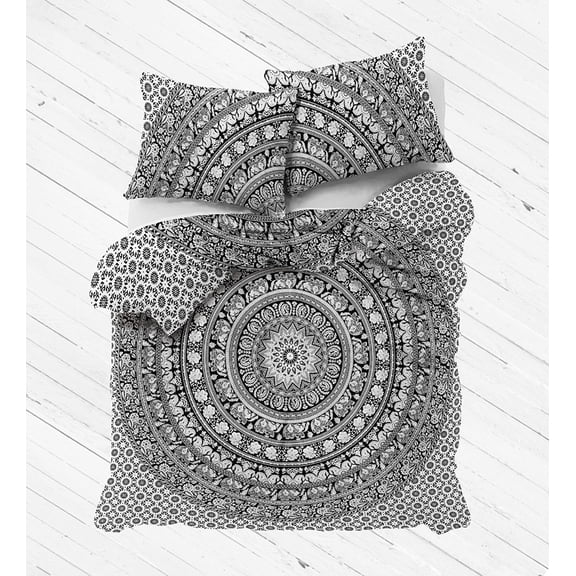 Bohemian Bedding Cover Hippie Duvet Cover Indian Mandala Doona Cover Boho Twin Size Comforter Quilt Cover 100%Cotton Mandala Blanket Cover