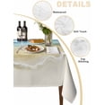 thumbnail image 2 of Blue Summer Beach Coastal Table Cloth, Waterproof Tablecloth for Rectangle Tables, Nautical Beige Seaside Reusable Washable Fabric Table Cover for Restaurant Kitchen Dining Tables 54"x108", 2 of 9