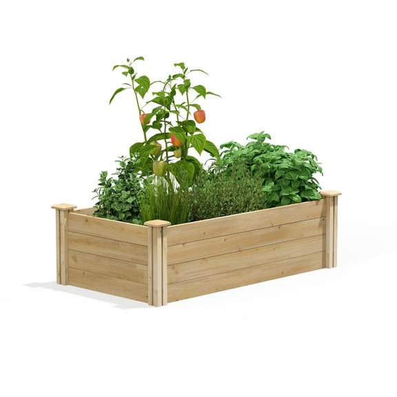 Greenes Fence 2' x 4' x 14" Original Cedar Raised Garden Bed