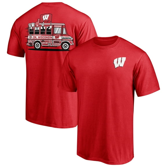 Men's Red Wisconsin Badgers Student Section T-Shirt