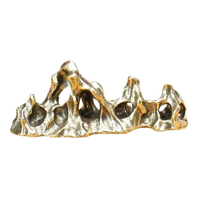 Estatua de rocalla para mascotas de té, artesanía coleccionable, regalo ornamental de escritorio, escultura de latón, figura en miniatura para