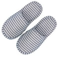thumbnail image 6 of Naierhg Foldable Unisex Stripe Print Non-Slip Thicken Outdoor Hotel Travel Slippers for Home S Grey*, 6 of 7