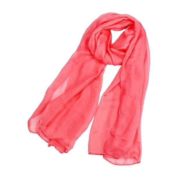 Sonducket Bufandas portátiles ligeras para mujer, bufanda elegante y transpirable para la cabeza, bufanda Hijab, bufandas Accesorios de disfraces Melon rojo
