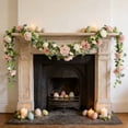 thumbnail image 4 of Easter Garland | 180cm Artificial Eucalyptus & Blue Flower Easter Floral Garland | Mantel, Table Runner & Front Door Easter Spring Decor | 70.87in, 4 of 6
