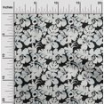 thumbnail image 2 of oneOone Polyester Spandex Black Fabric Floral & Leaves Sewing Craft Projects Fabric Prints By Yard 56 Inch Wide, 2 of 6