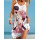 thumbnail image 1 of 2022 Summer Disney Minnie Mickey Mouse Womens Dress Short Beach 3D Printing Party Mini Anchor Sling Dress Sleeveless Sexy DressL Gao Jinjia LED, 1 of 2