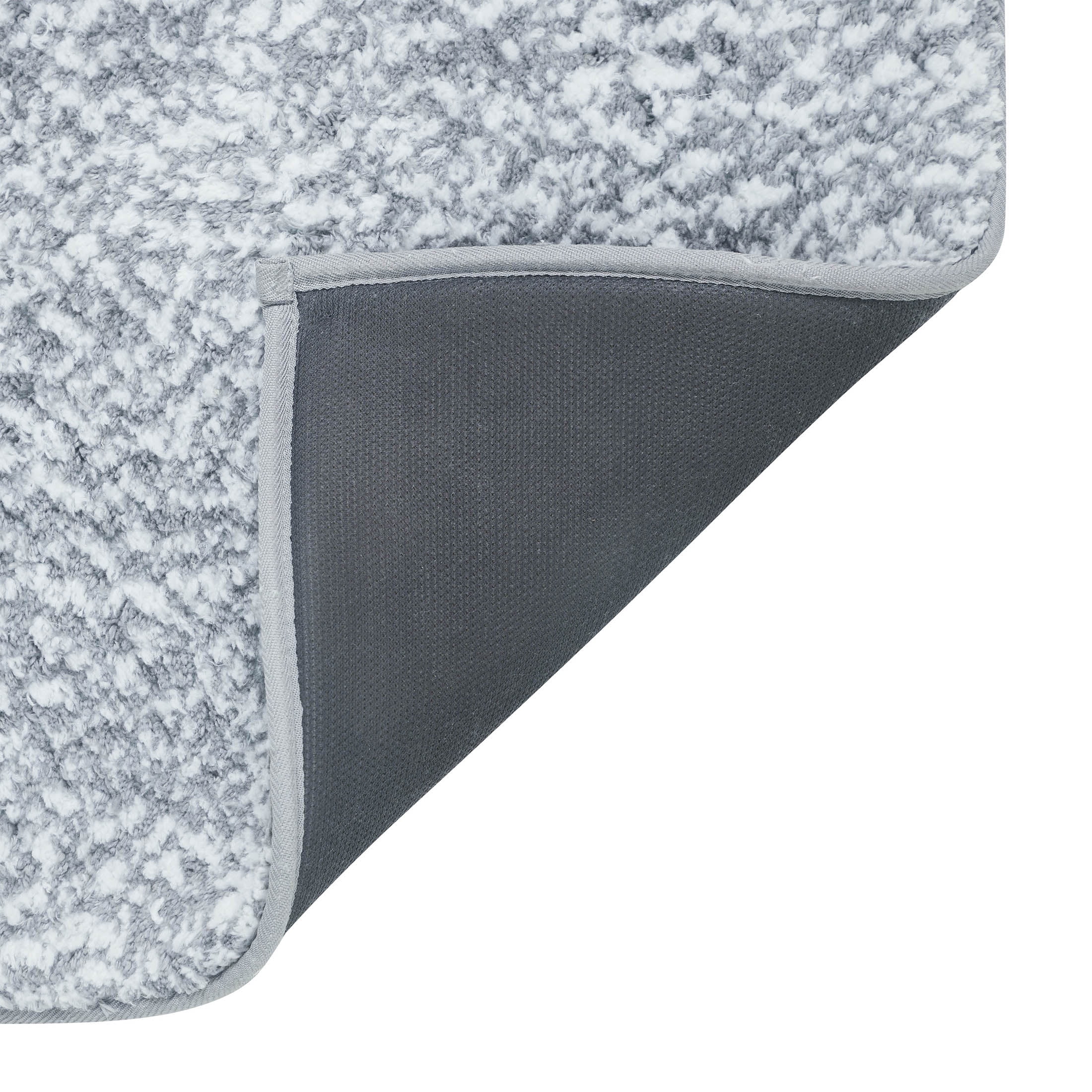 VCNY Home Heathered Grey Memory Foam Bath Rug, 20" x 32"