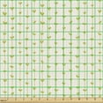 thumbnail image 2 of Love Fabric by the Yard Upholstery, Minimalist Pattern with Tiny Hearts on Vertical Thin Lines Design, Decorative Fabric for DIY and Home Accents, Yellow Green and Ivory by Ambesonne, 2 of 5