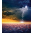 thumbnail image 3 of Ambesonne Landscape Duvet Cover Sets, Apocalyptic Sky View, 2-King, Orange and Blue, 3 of 7