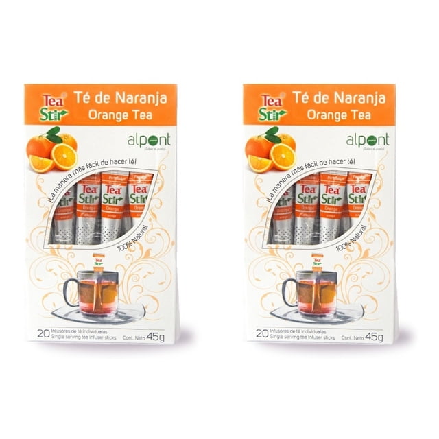 Alpont Tea Stir Té De Naranja 20 Piezas 2 Paquetes