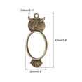 thumbnail image 2 of Uxcell Oval Owl Shaped Alloy Open Back Bezel Pendants DIY Hollow Resin Frame, Bronze 10 Pack, 2 of 5