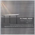 thumbnail image 4 of Pergola-gazebo Extérieur à Toit Rigide 14 Pi x 10 Pi, Auvent Mural en Aluminium Gris avec Hauteur Réglable et Toit en PC, Protection UV Pare-Soleil pour Patio, Cour Arrière, Jardin et Salle à Manger, 4 of 7