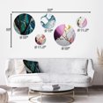 thumbnail image 4 of Designart "Green-Hued Geode Abstraction I" Abstract Marble Metal Wall Art Set of 5 Piece, 4 of 5