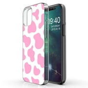 TalkingCase Clear TPU Phone Case Apple iPhone 12 Pro MAX, Cow Pattern Pink Print, Light Weight,Ultra Flexible,Soft Touch,Anti-Scratch