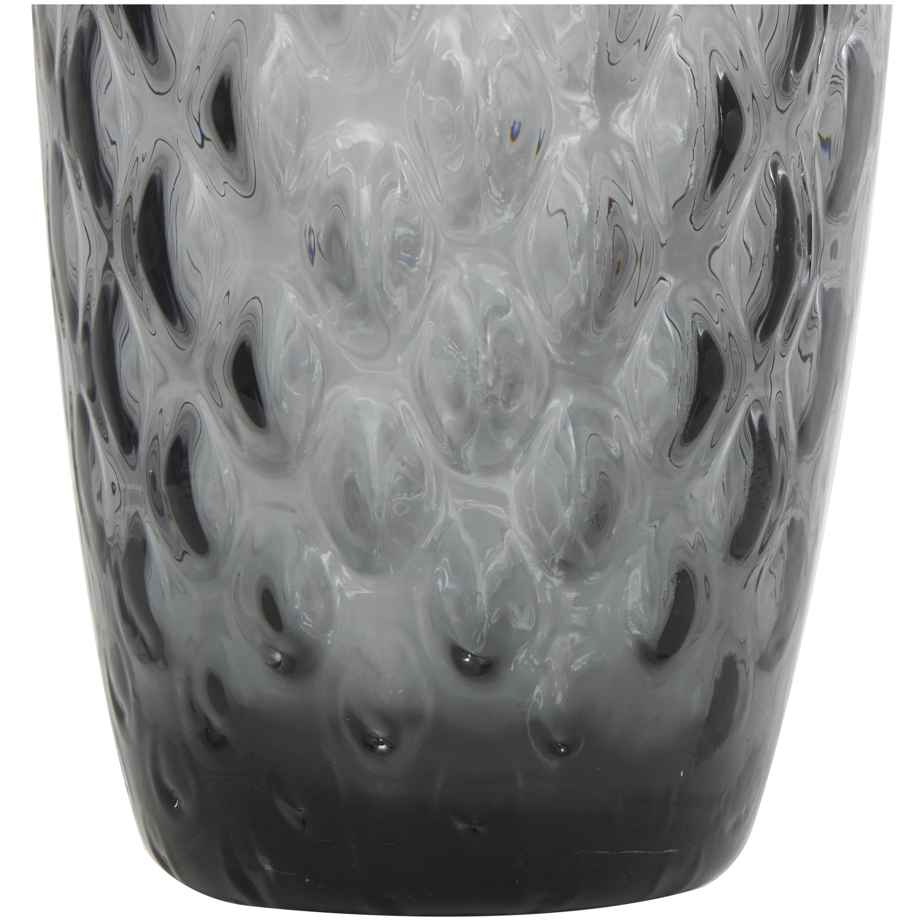 DecMode 21" Handmade Ombre Black Glass Vase