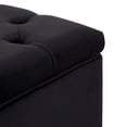 thumbnail image 6 of Costaelm Hank Square 29.5" Velvet Tufted Storage Ottoman, Black, 6 of 9
