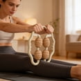thumbnail image 2 of 4 Wheel Muscle Roller Massager for Tissue and Improved Flexibility in Yoga Fitness Training, 2 of 3