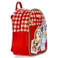 thumbnail image 3 of Bluey Women's Pizza Delivery Faux Leather Mini Backpack, 10.5", Red Gingham, 3 of 5