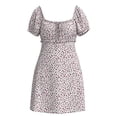 thumbnail image 1 of Vestido George para Mujer Tipo Campesino, Escote Cuadrado, Elástico en Cintura Blanco Talla G, 1 of 4