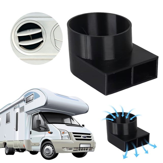 Motorhome Attachment Suitable 90° Airflow Diverter ABS Assembly Motorhome 3D Printed