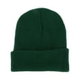 thumbnail image 1 of Men Women Solid Color Warm Woolen Knitted Cap Fluorescent Cuffed Beanie Hat, 1 of 10