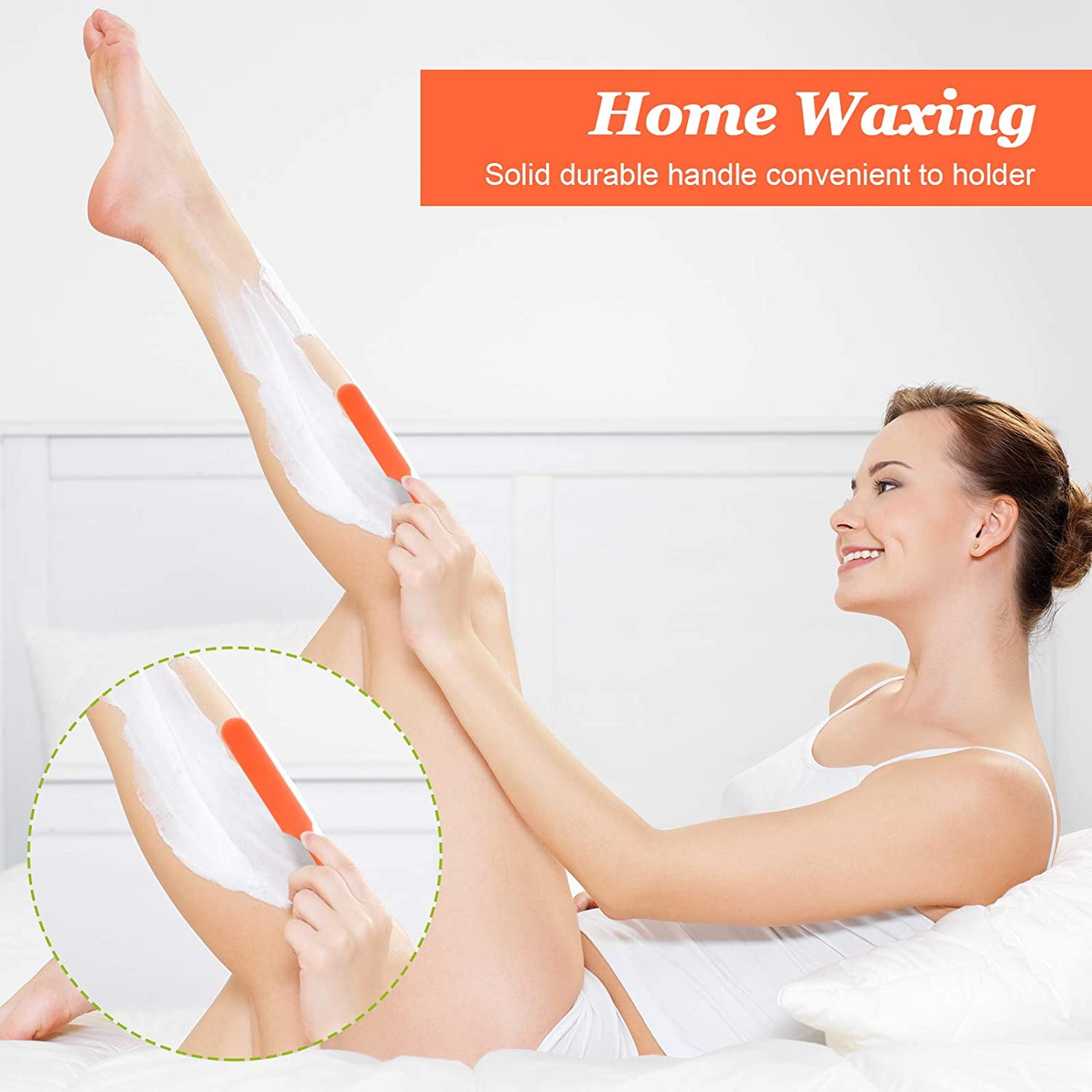 Silicone Wax Spatulas, Waxing Applicator Heat Resistant Hard Wax Sticks Reusable Wax Sticks for Salon for Home