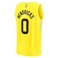 thumbnail image 3 of Men's Fanatics Taylor Hendricks Yellow Utah Jazz  Fast Break Replica Jersey - Icon Edition, 3 of 3