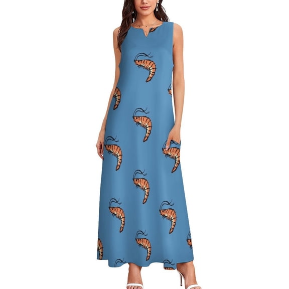 Shrimp Long Dress luxury evening dresses evening dress ladies