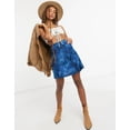 thumbnail image 3 of Free People Womens Tie-Dye Flirty Mini Skirt Navy 4, 3 of 3