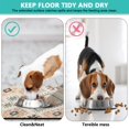 thumbnail image 4 of Boho Retro Floral Pet Feeding Mat-Absorbent Pet Placemat for Food and Water Bowl, with Waterproof Rubber Backing, Quick Dry Water Dispenser Mat for Dog and Cat (16"x24"), 4 of 7