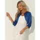 thumbnail image 2 of Cárdigan Bolero Allegra K Azul L para Mujer con Hombros Descubiertos y Manga 3/4, 2 of 5