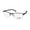 matte black, variant on CONTRAST METTLE EYEGLASS FRAME/GLASSES HALF-RIMLESS WITH SOFT NOSEPADS FOR MEN