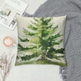 thumbnail image 2 of Qinduosi Watercolor Pillow Covers of Rustic Green Pine Tree Print Outdoor Winter Christmas Decorative Throw Pillows Farmhouse Pillowcases Cushion Case Decor for Sofa Bed White, 2 of 5