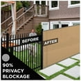 thumbnail image 5 of Boen Privacy Fence Screen 8' x 50' Beige, 85% Privacy, Reinforced Eyelets, 5 of 9