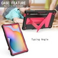 thumbnail image 3 of Galaxy Tab S6 Lite 10.4" Case (SM-P610/P615/P613/P619), Epicgadget Hybrid Shockproof Rugged Drop Protection Cover with Kickstand for Samsung Galaxy Tab S6 Lite 10.4 Inch 2020/2022 Tablet (Black/Pink), 3 of 5