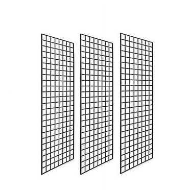 2' X 6' Gridwall Panels - 3 Pcs Box - Grid Wall Display Black