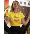 thumbnail image 2 of Buon Ferragosto Red Calligraphy T-Shirt Women -Image by Shutterstock, Female Medium, 2 of 4