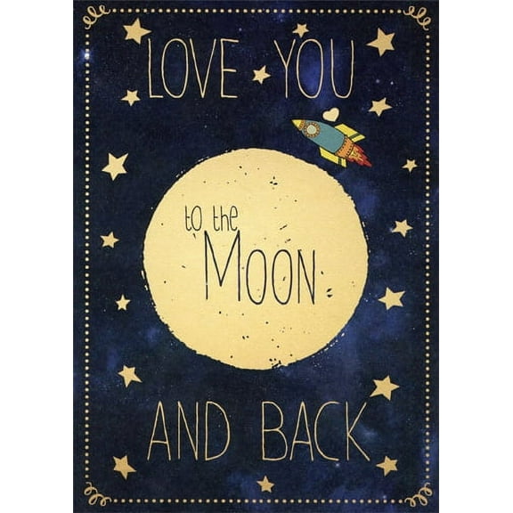 Tree-Free Greetings Moon and Back Romantic Birthday Card