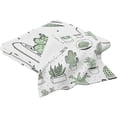 thumbnail image 2 of Coolnut 2 Pack Pure Cotton Towel Set, Soft Highly Absorbent Machine Washable Cactus Doodle Bath Towels for Pool,Sports, Yoga, Travel（489） Wash cloth, 2 of 7