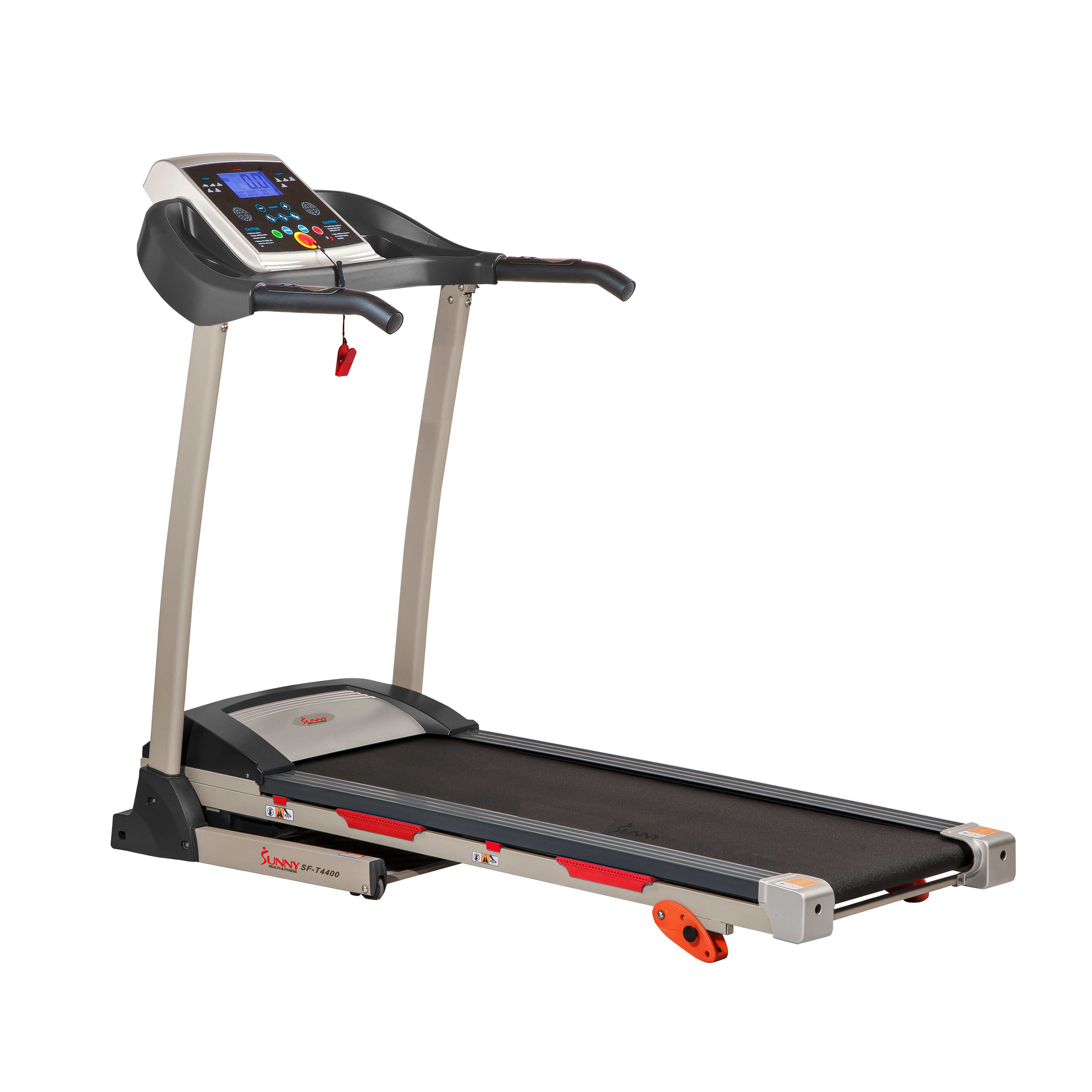 Sunny Health & Fitness Treadmill with Manual Incline, Pulse Sensors, Folding, LCD Monitor for Exercise SF-T4400 - image 4 of 13