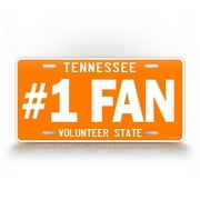 VOLS #1 FAN Tennessee License Plate TN Auto Tag Volunteers Big Orange College Football