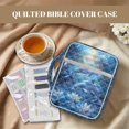 thumbnail image 3 of ZUXONGSY Dolphin Lotus Flower Print Women’s Large Bible Cover Case, Quilted Portable Carrying Bag with Handles, Ideal Christian Gifts & Bible Study Accessories, 3 of 7