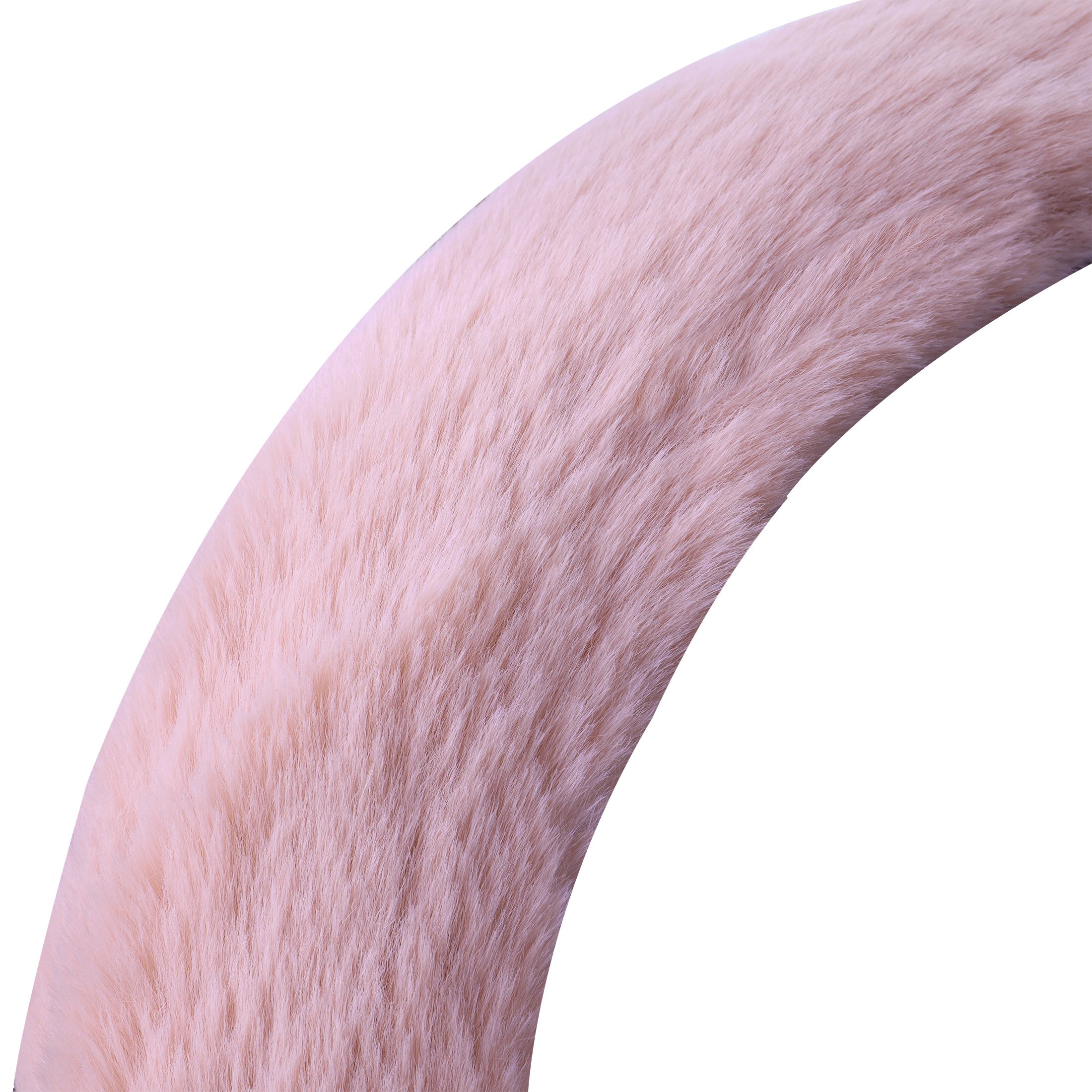 Auto Drive Pink Faux Fur Steering Wheel Cover photo 4