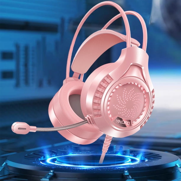 Headworn Computer Gaming Earphones, Wired Earphones, Illuminated 3.5mm+USB Powered Gaming Earphones