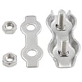 thumbnail image 4 of HUGFEGWE 12Pcs M3 304 Stainless Steel Double Wire Rope Clip Cable Clamps for 1/8 Inch Diameter Wire Rope CJB91-55183, 4 of 5