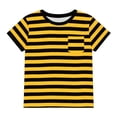 thumbnail image 3 of Tiijoy Toddler Boys Striped Short Sleeve T Shirt with Pocket Casual T-Shirt, Sizes 2-13, 3 of 5