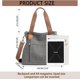 thumbnail image 3 of LHSHID Canvas Tote Purse for Women Work Shoulder Crossbody Bag Vintage Multi-pocket Handbags, 3 of 8