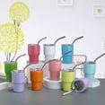 thumbnail image 5 of Fusipu Versatile Drinking Glass with Straw Premium Stainless Steel Water Cup with Straw 60ml, 5 of 8